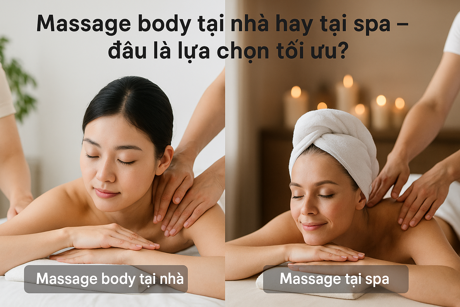 Massage body tại nhà hay tại spa – đâu là lựa chọn tối ưu?